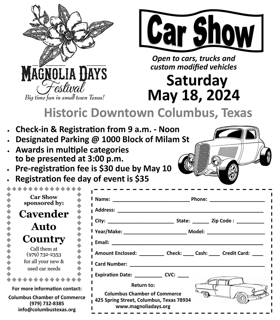Magnolia Days Car Show May 18 2024